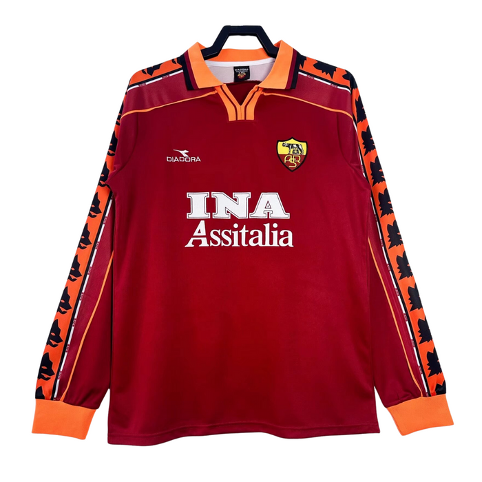 AS Roma 98/99 Home Long Sleeve Retro Jersey