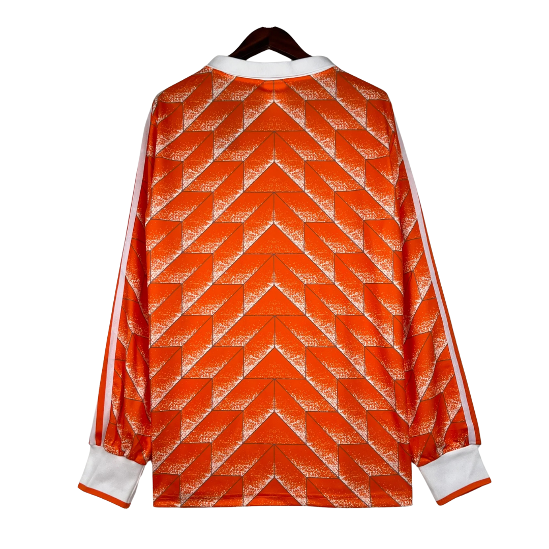 Netherlands 1988 Home Long Sleeve Retro Jersey
