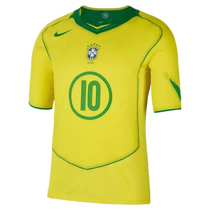 Brazil 2004 Ronaldinho #10 Retro Jersey