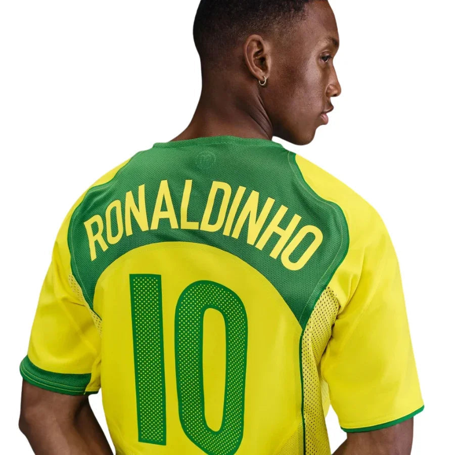 Brazil 2004 Ronaldinho #10 Retro Jersey