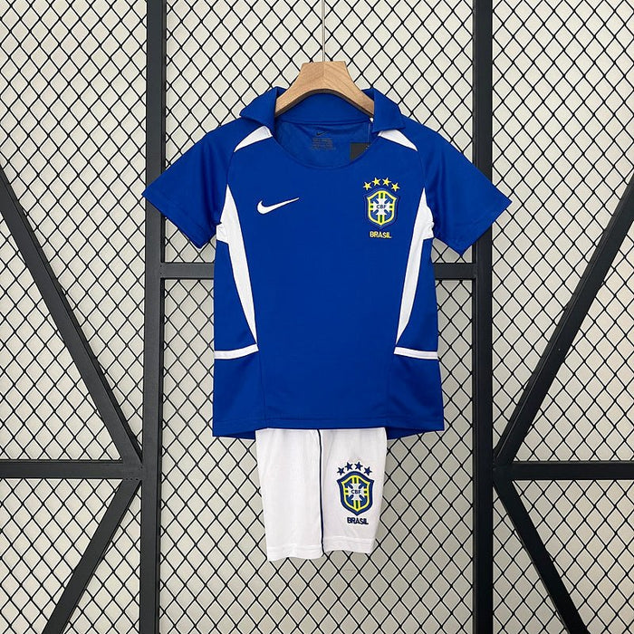 Brazil 2002 Away Retro Kids Kit