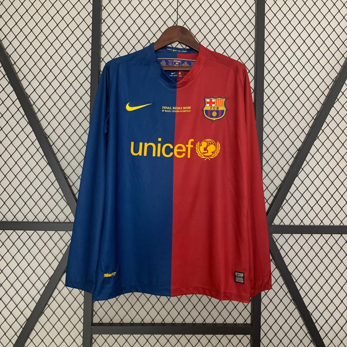 Barcelona 2008/09 Home Retro Long Sleeve Jersey Champions League Final