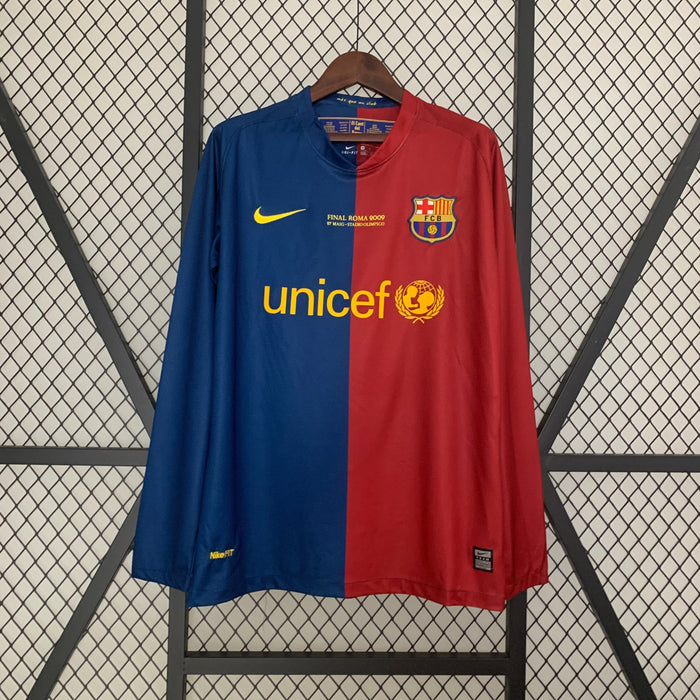Barcelona 2008/09 Home Retro Long Sleeve Jersey Champions League Final