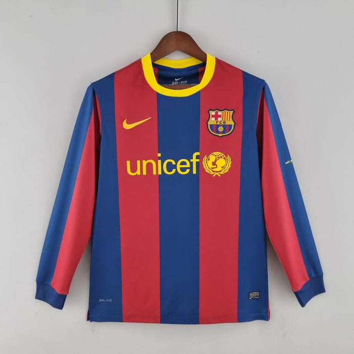 Barcelona 10/11 Home Retro Long Sleeve Jersey