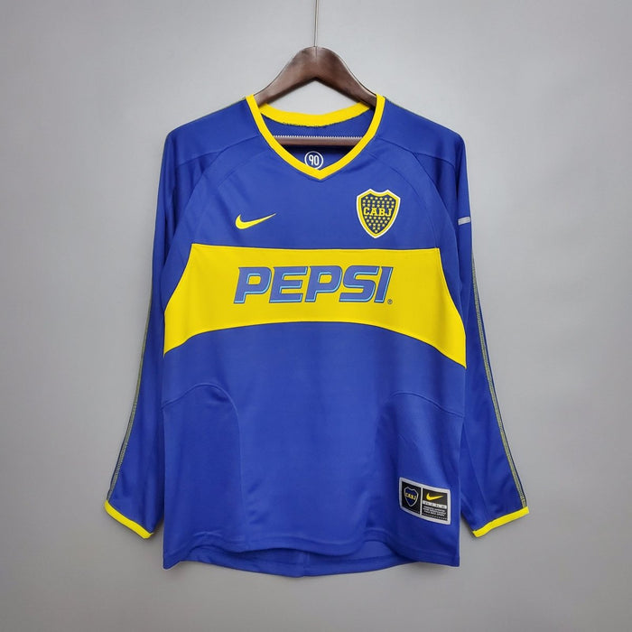 Boca Juniors 03/04 Home Retro Long Sleeve Jersey