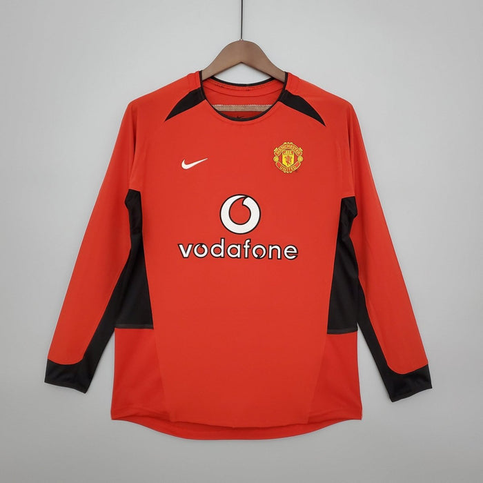 Manchester United 02/04 Home Retro Long Sleeve Jersey