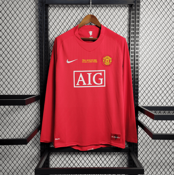 Manchester United 07/08 Home Retro Long Sleeve Jersey