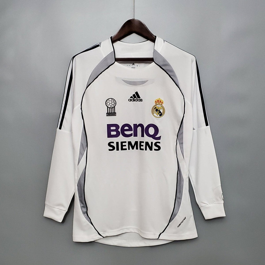 Real Madrid 06/07 Local Retro Manga Larga Camiseta