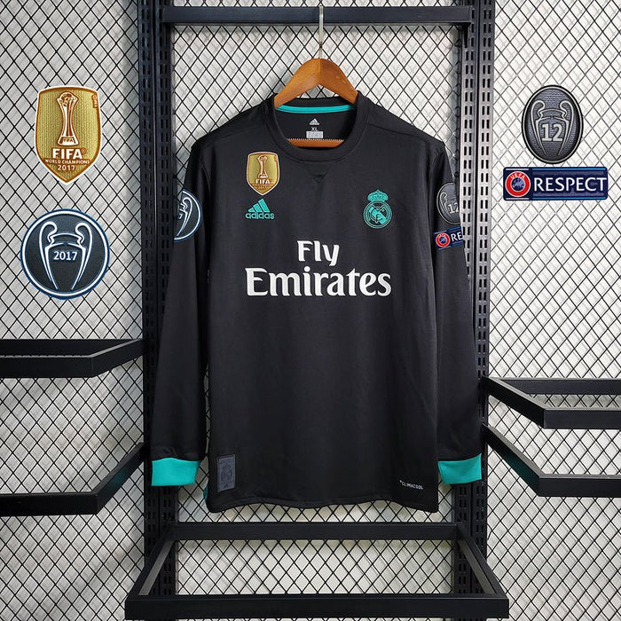 Real Madrid 17/18 Home Retro Long Sleeve Jersey