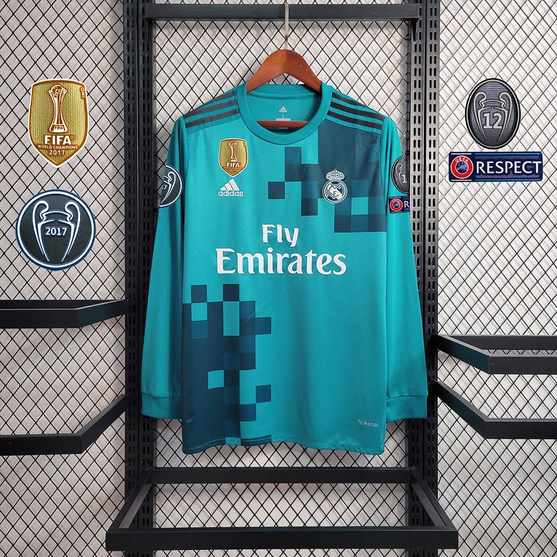 Real Madrid 17/18 Home Retro Long Sleeve Jersey