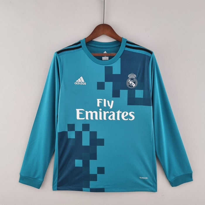Real Madrid 17/18 Home Retro Long Sleeve Jersey