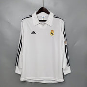 Real Madrid 2002 Home Retro Long Sleeve Jersey