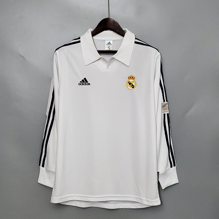 Real Madrid 2002 Home Retro Long Sleeve Jersey