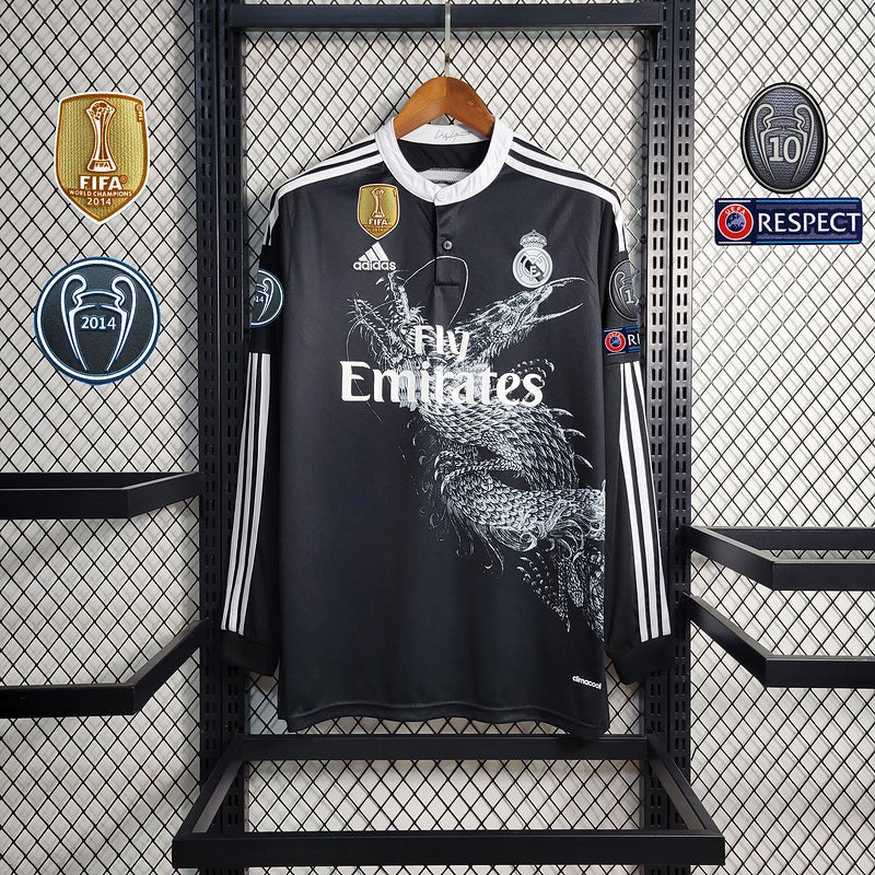 Real Madrid 2014 Home Retro Long Sleeve Jersey
