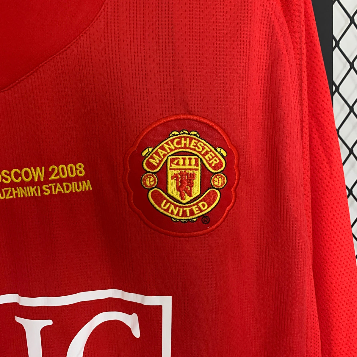 Manchester United 2007/08 Home Long Sleeve Retro Jersey Champions League 2008 Final