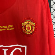 Manchester United 2007/08 Home Long Sleeve Retro Jersey Champions League 2008 Final